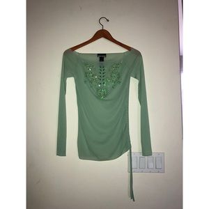 Green long sleeve shirt